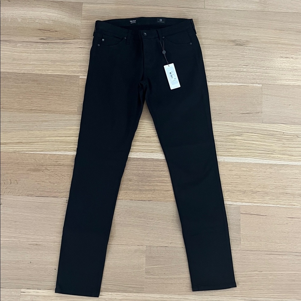 AG Adriano Goldschmied Black The Stilt Cigarette Leg Skinny Jeans Size 28